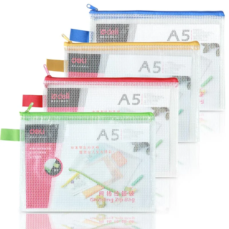5 шт./лот, папка для файлов A5/B5/A4, сетчатая сумка на молнии, водонепроницаемая, для документов, секретные складские принадлежности, держатель для файлов, для офиса, школы