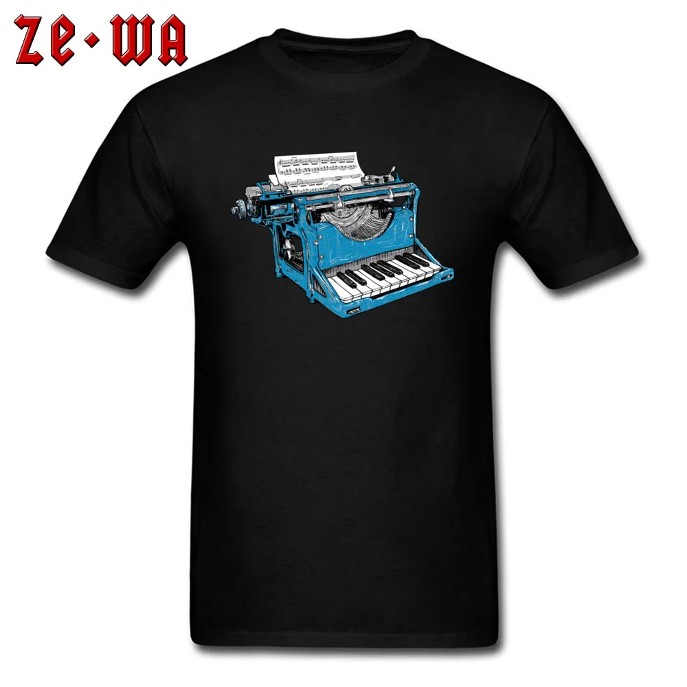 

Piano Score Staff Music Machine T Shirts Mens Vintage Style Fashion Short Sleeve Print Tee Shirt Homme Camisetas T-Shirts Men