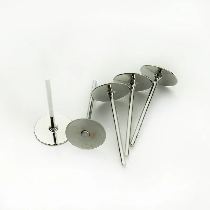 Основа для сережек золотого/серебряного цвета 200 шт./лот 6 мм кабошон