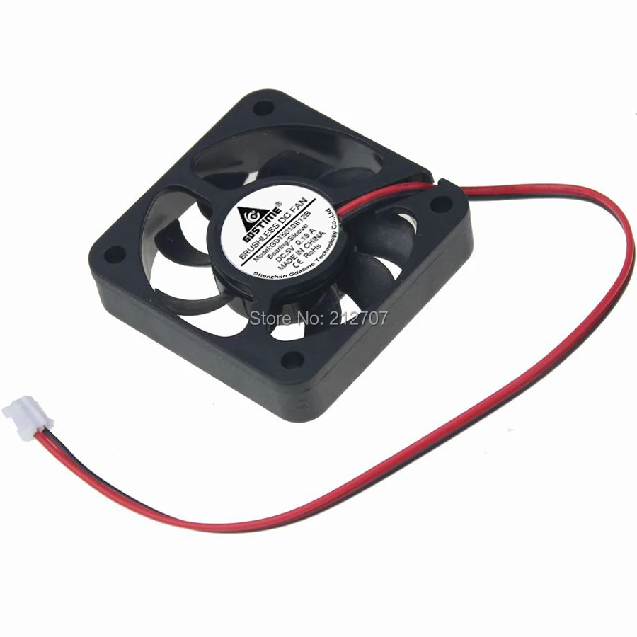 1 шт. Gdstime 2Pin DC 5V 50X50X12mm 50 мм 5 см 5010 9 лопастей осевой вентилятор охлаждения