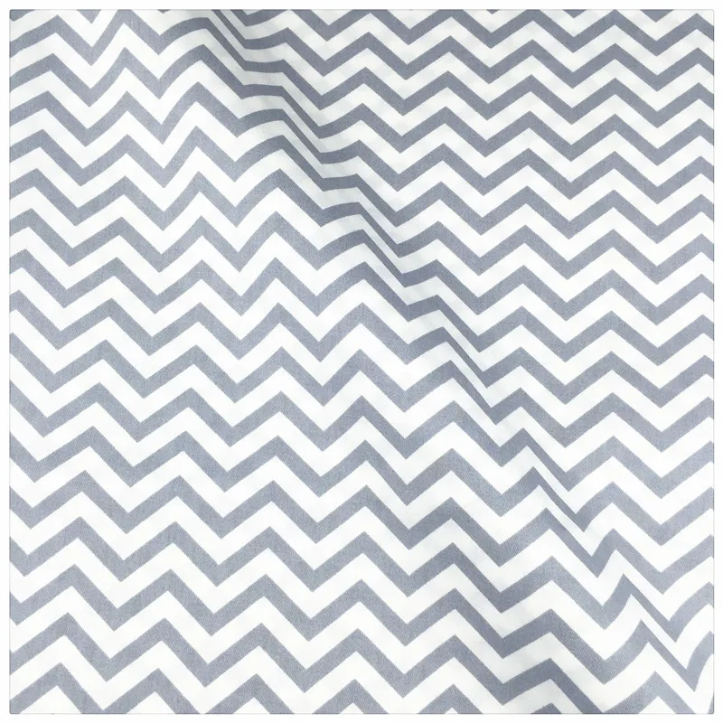 Серая волнистая 100% хлопковая ткань предварительно срезанная четверть