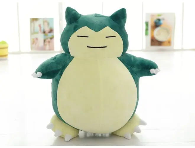 Мягкая плюшевая игрушка кукла с героями мультфильмов и трубкой около 30 см в