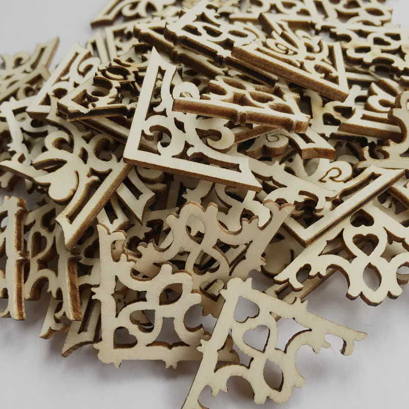 50pcs Wooden Gift Natural Rustic Wood Craft Labels for Home DIY Supplies Wedding Decoration | Дом и сад