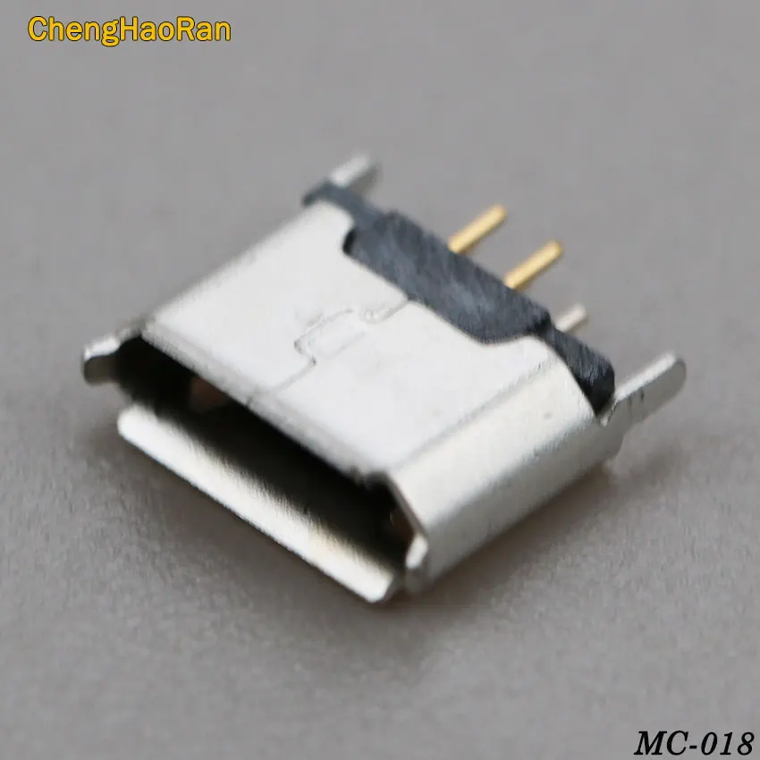 Вертикальный MICRO mini USB 5 контактный гнездовой разъем ChengHaoRan 10 шт. 180 градусов 5P