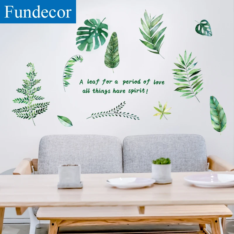 [Fundecoration] скандинавские зеленые растения Наклейки на стены художественные