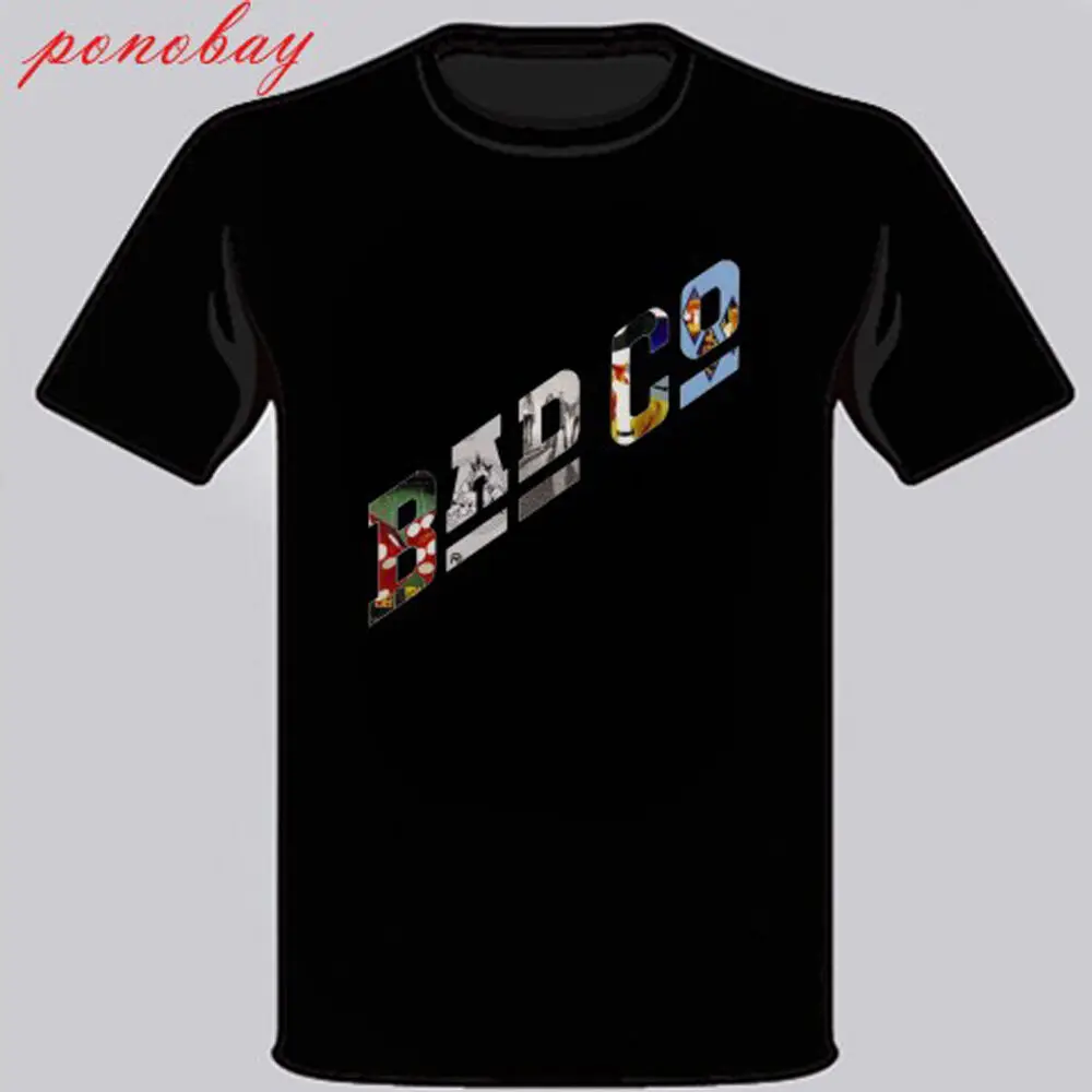 Новый BAD CO Bad Company Логотип Рок Легенда Мужская черная футболка Размер S 3XL|Мужские