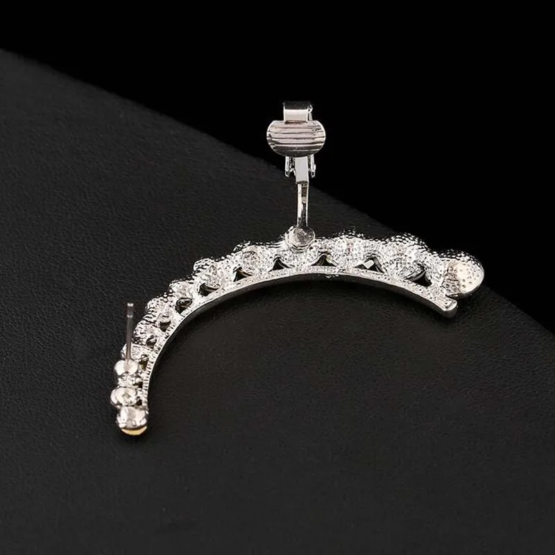 Новинка 2016 модные серьги 1 шт. хрустальные украшения клипсы для левого в подарок