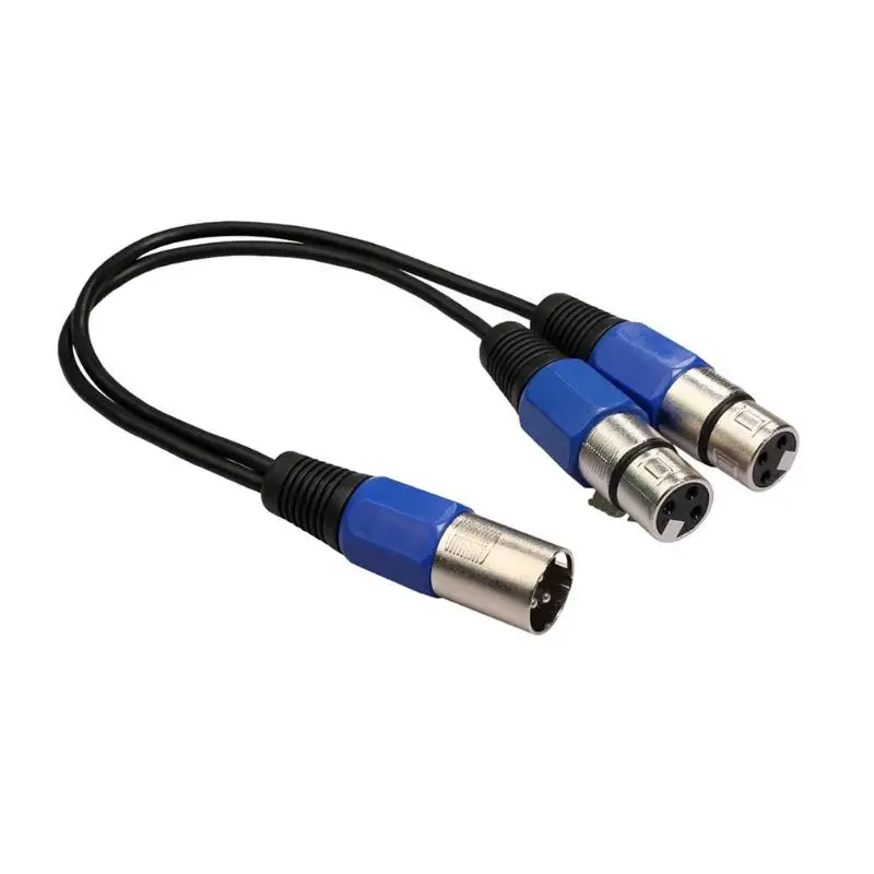 3 контактный разъем XLR для разъема Dual 2 гнездовой Y сплиттер микрофон DJ аудио