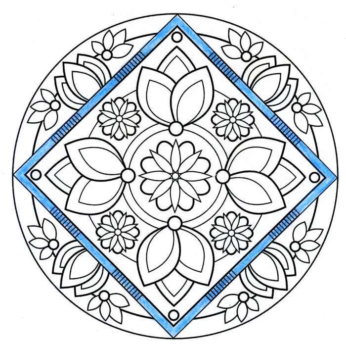 Альбом для раскрашивания мандалы лотоса детей снятия стресса |