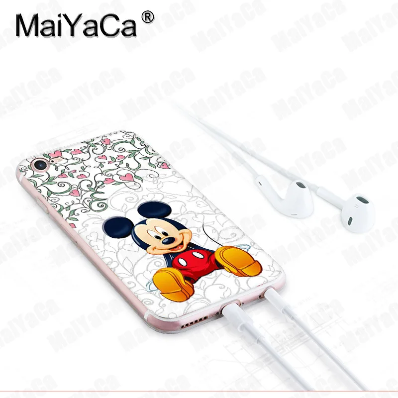 MaiYaCa для iphone 7 6 X чехол с рисунком Микки и Минни Маус Прозрачный чехол для телефона для iphone 8 7 6 6S Plus X 5 5S XS XR XSMAX