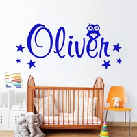 cartoon style name pvc wall decals home decor for living room bedroom vinyl decals
