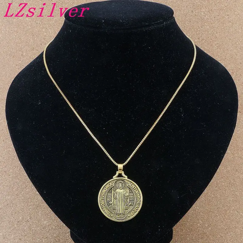 Сент ST Бенедикт Нурсийского патрон против зла крест медаль религиозная подвеска