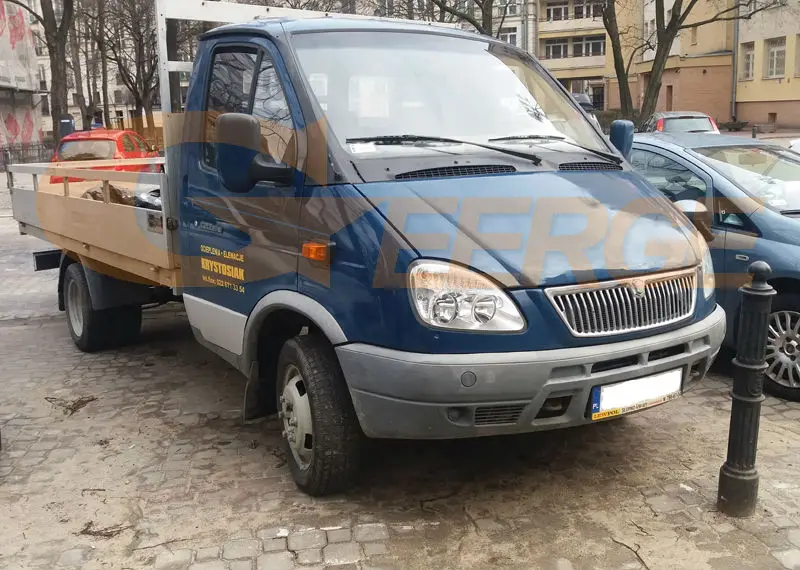 Для ГАЗ Газель 3302 2003 2004 2005 2006 2007 2008 2009 отличное ультра-яркая подсветка с холодным катодом(CCFL) Ангельские глазки комплект Halo Кольцо