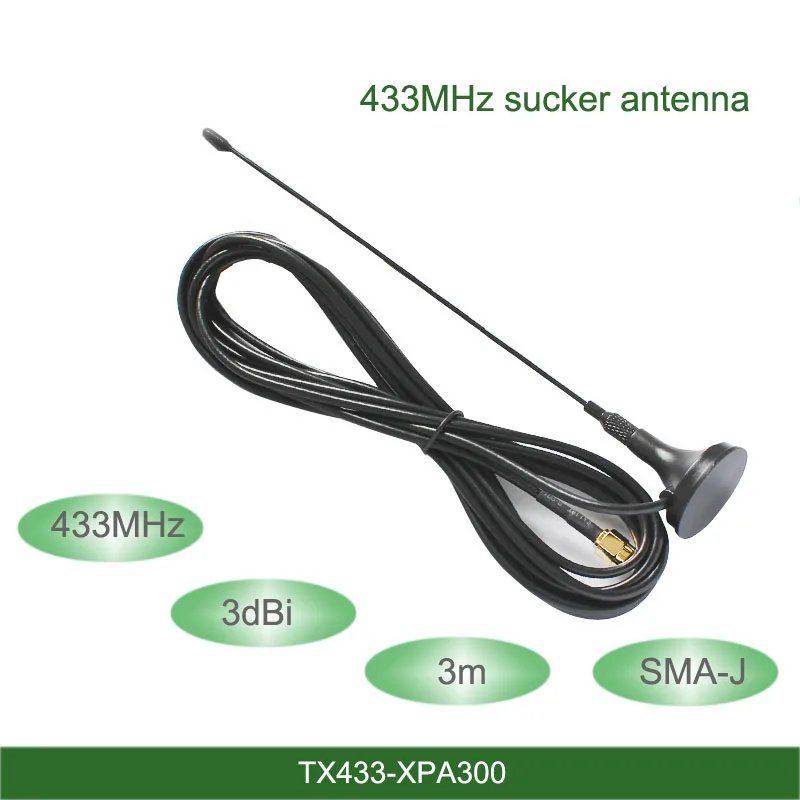 3m 433 МГц антенна sma антенна lora антенна 3dbi SMA вилка с магнитным основанием 1 м 2 м 3 м кабель - Цвет: 3m