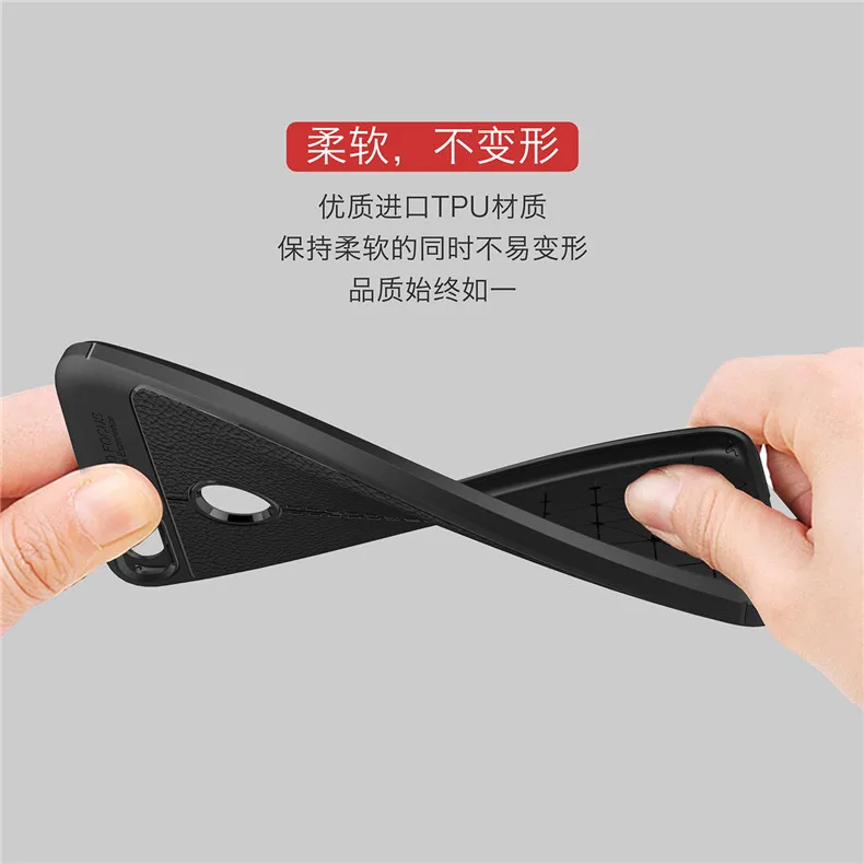 iboann Luxury Soft Silicon Litchi Striae Leather tpu Case for xiaomi mi 5x phone Protection cases cover 5X |