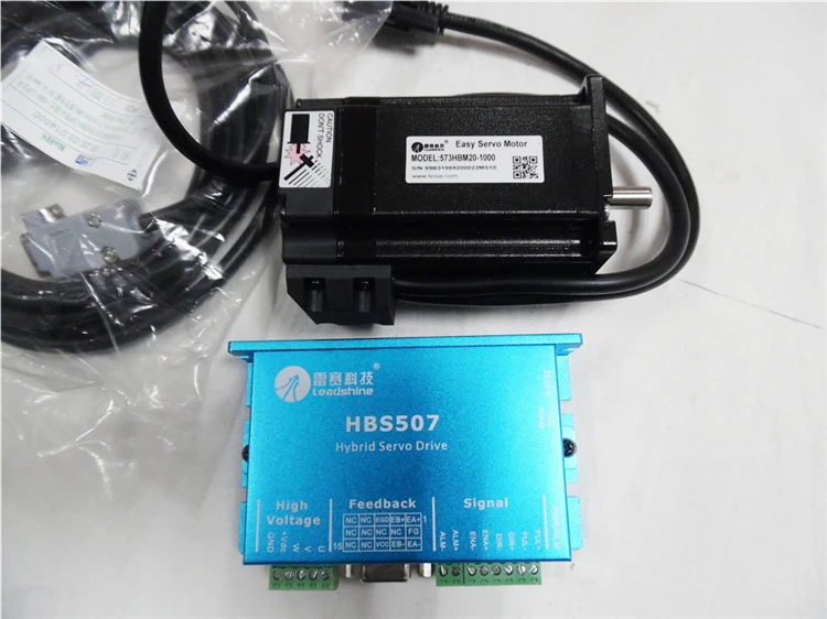 Гибридный простой Серводвигатель Leadshine 3 нм + наборы драйверов 60HBM30 1000 HBS86 М кабели