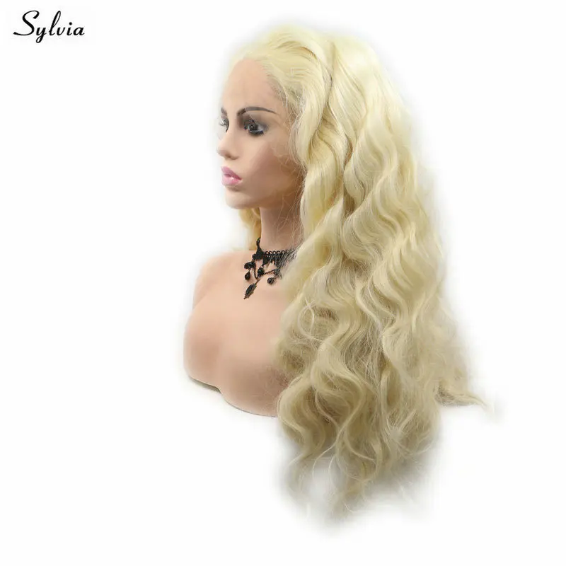 Sylvia Glueless кружевные передние женские парики волосы высокой температуры парик из