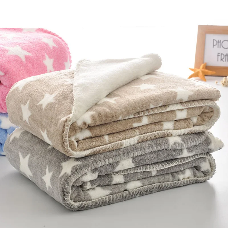 Мягкое детское одеяло тепловое Коралловое флисовое новорожденное Пеленальное