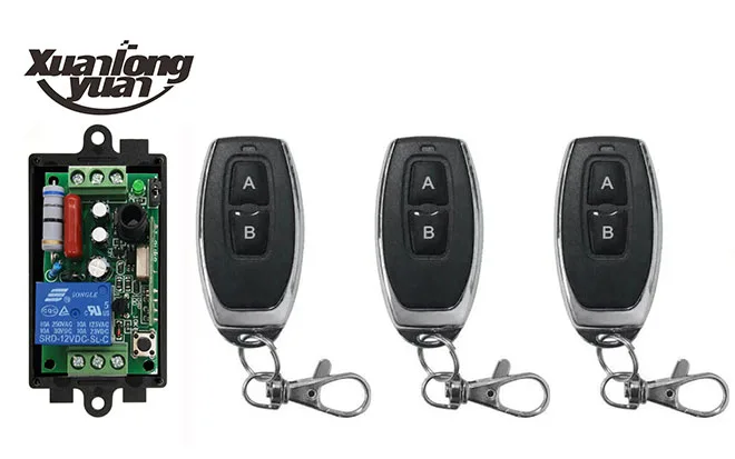 xuanlongyuan AC220V 1CH RF Wireless Remote Control Relay Switch Security System Garage Doors Gate Electric shutters/window | Электроника