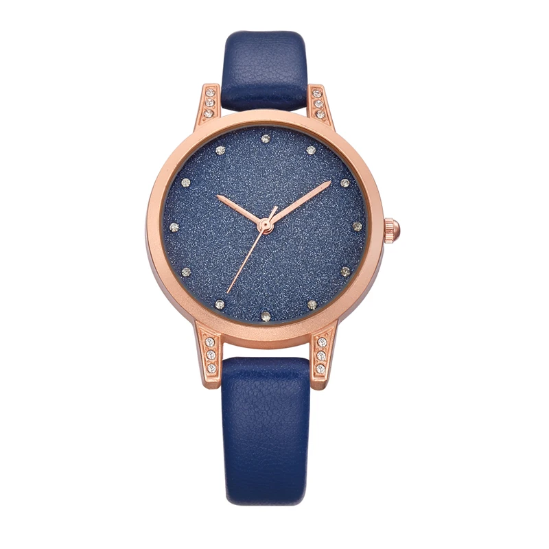 

Fashion REBIRTH Women exquisite Rhinestone Luxury Lady Wristwatches Leather Causal Dress Quartz Clocks Bracelet Watches