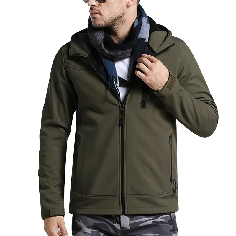 army green Зимнее теплое пальто для женщин и мужчин, флисовая камуфляжная куртка для кемпинга, охоты, верхняя одежда, Одежда Для Путешествий, Походов, альпинизма, куртки - Color: army green