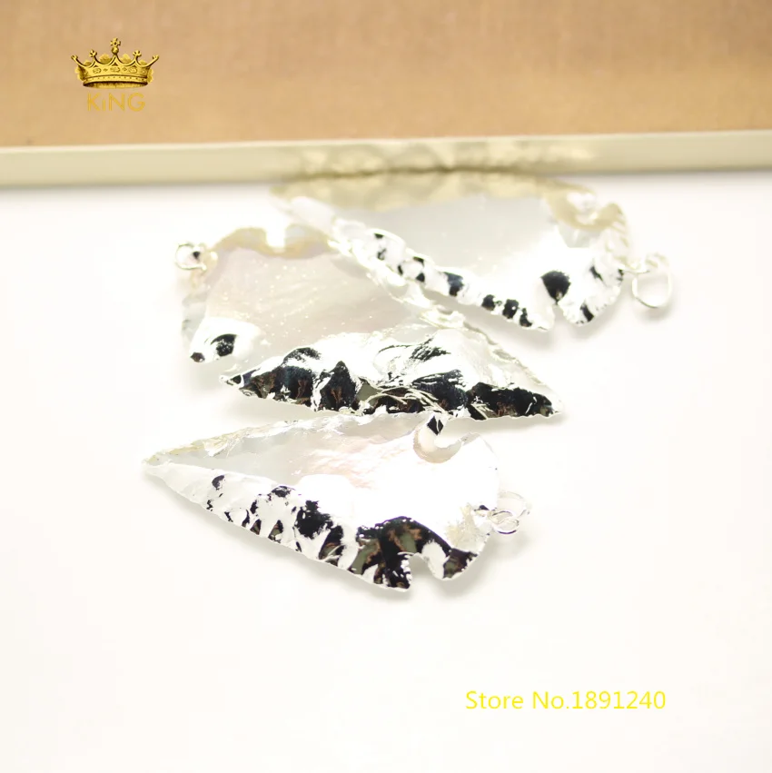 5 шт черный турмалин гальванизированная Серебристая Медь Бисероплетение