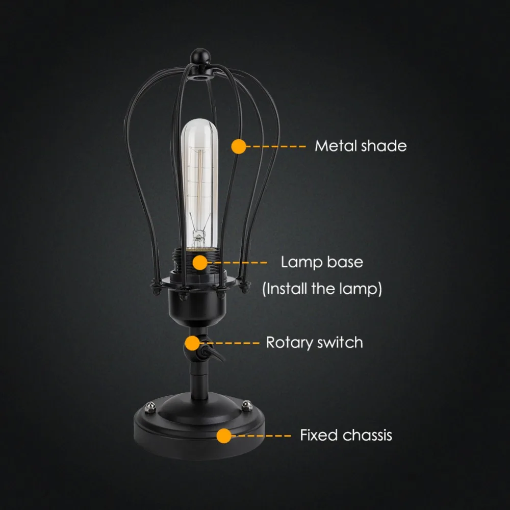Одноголовый настенный светильник в форме винограда металлическая клетка