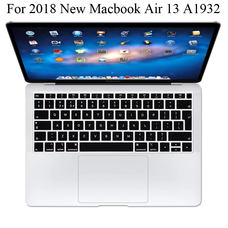 Защитный чехол для клавиатуры европейского стандарта 2018 Macbook Air 13 A1932 силиконовый