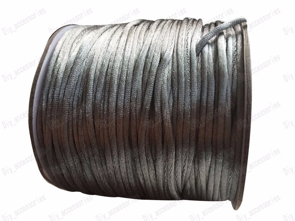 1 5 мм серый атласный нейлоновый шнур китайский узел для бисероплетения + веревка