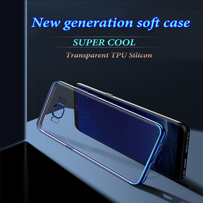 Soft Plating Ultra Thin Case for Samsung Galaxy S9 S8 S7 S6 EDGE Cases Transparent TPU Cover Note 9 8 |