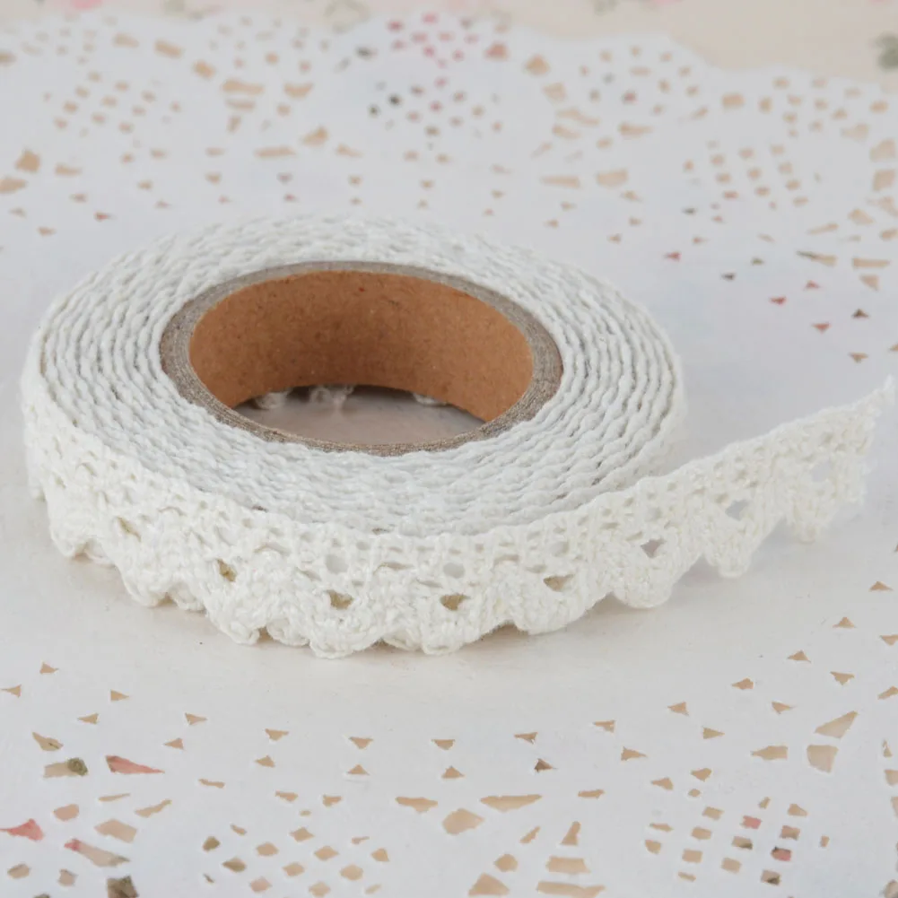 Модная клейкая ткань хлопок кружевная лента для DIY украшения Канцелярские Клейкие Ленты подарки