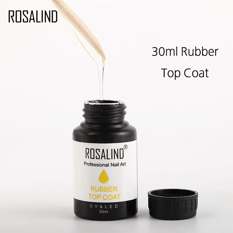 Резиновый лак для ногтей ROSALIND 15 мл и 30 Гель удаляемый замачиванием УФ База