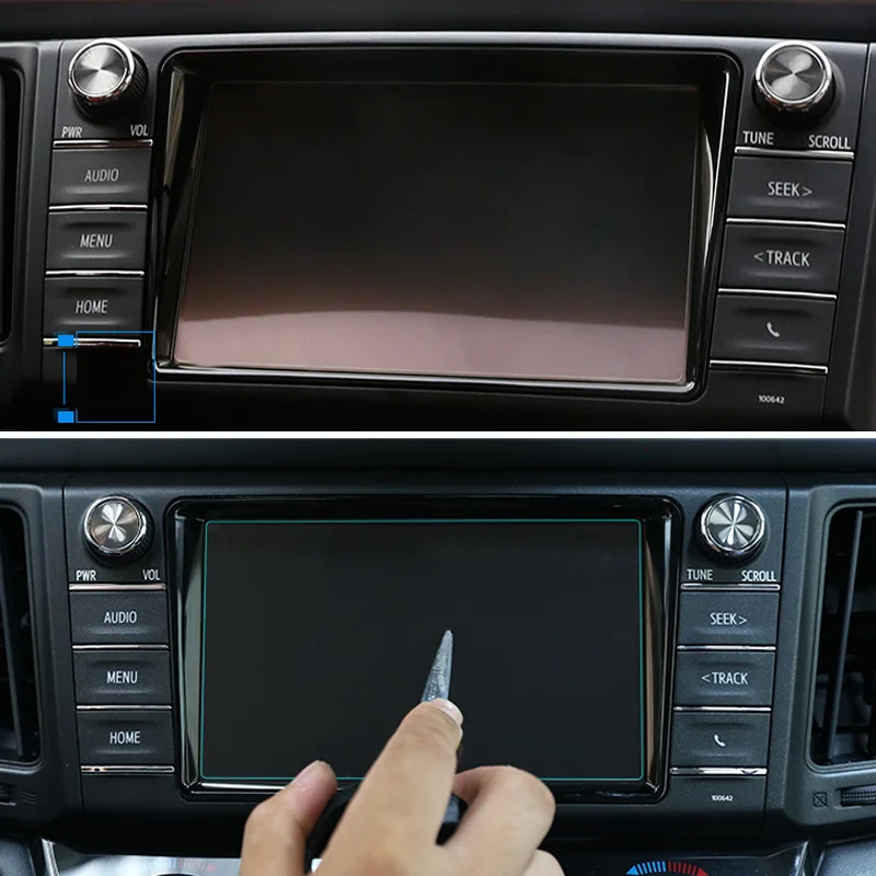 Vtear для Toyota RAV4- внутренний gps навигационный экран стальной материал Защитная пленка для ЖК-экрана Защитная пленка аксессуары
