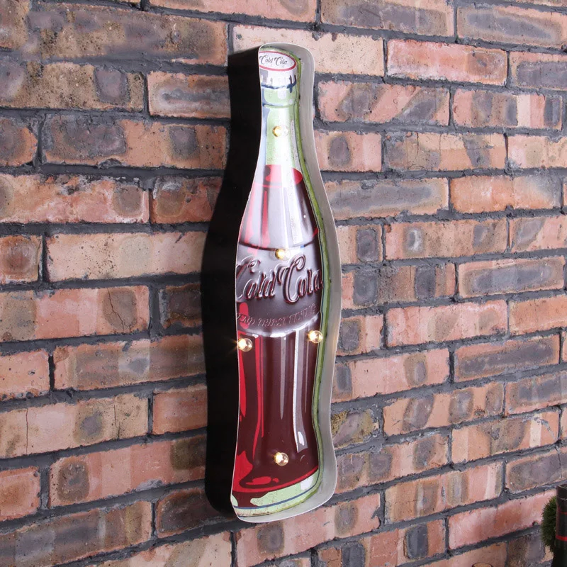 Светодиодный неоновый знак Кокс винтажный домашний декор Placa Decorativa Cerveja Бар Кафе
