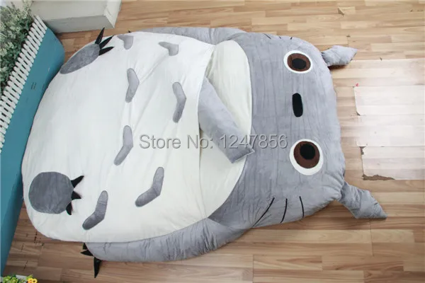 Большой размер мультфильм большая кровать Totoro Подушка Татами Пены памяти наматрасник набивка плюшевый подарок Тоторо двуспальная кровать colchones