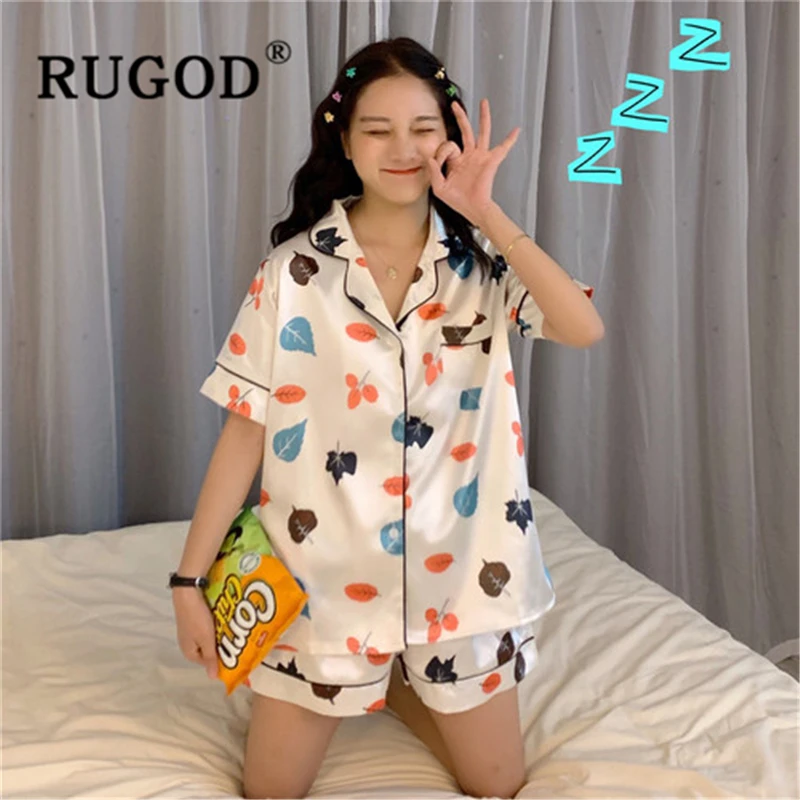RUGOD летние мягкие пижамы для женщин модные с принтом сердца женские милые