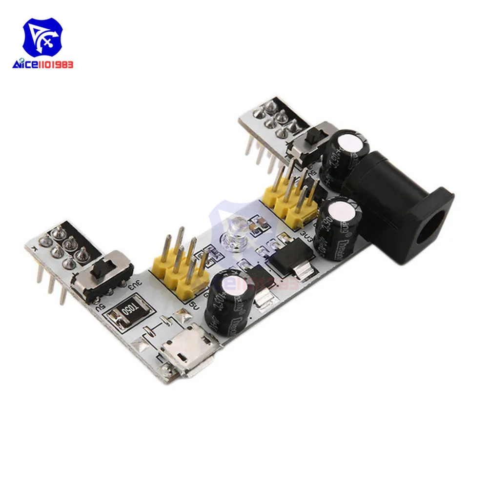 Фото Двухканальная макетная плата diymore MB-102 MB102 3 В 5 модуль питания для Arduino resberry Pi Двухканальная макетная плата diymore MB-102 MB102 3 В 5 модуль питания для Arduino resberry Pi