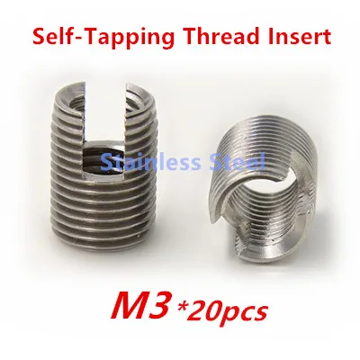 20 шт. самонарезающие втулки M3 из нержавеющей стали|screw jack|m3 coupescrew copper |