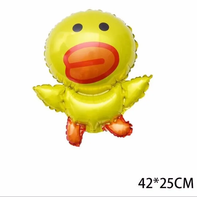 duck 1 шт. большие воздушные шары в форме животных енота и лисы гелиевые воздушные шары животных с днем рождения джунгли вечерние украшения для детей - Цвет: duck