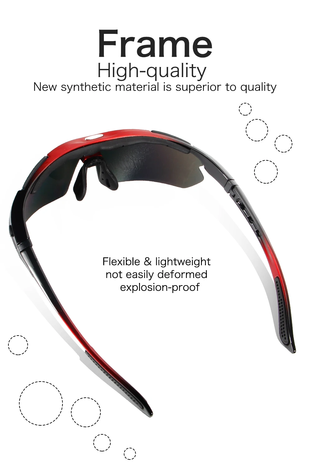QUESHARK Classic Style Photochromic Cycling Glasses MTB Goggles Cycling Eyewear Bicycle Sunglasses Polarized Cycling Glasses