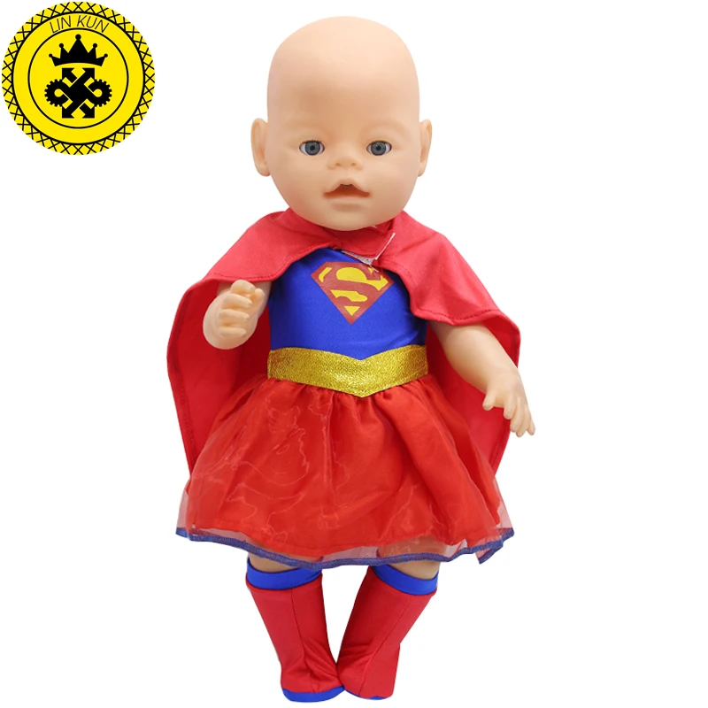 SupermanCosplay Костюм Кукла одежда подходит 43 см Детские аксессуары для куклы ручной