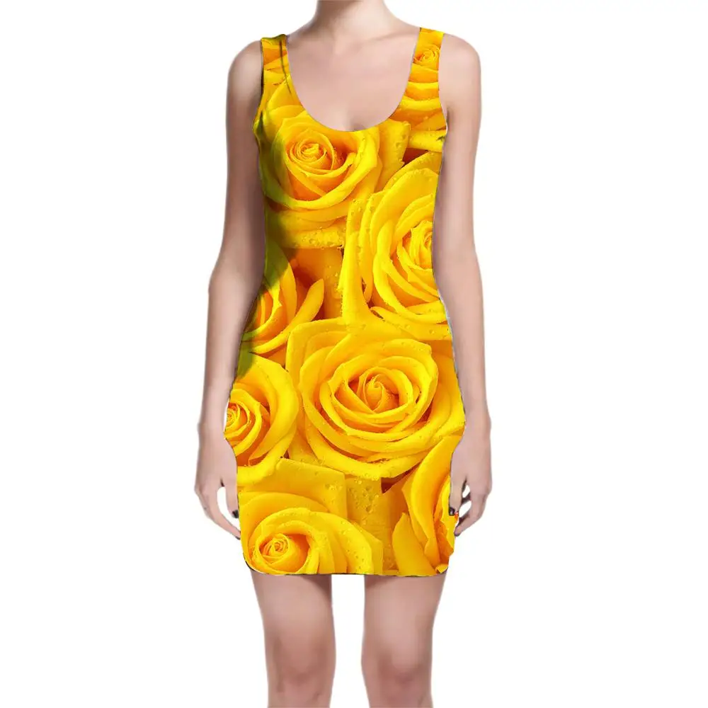 

Изготовленное на заказ платье в виде желтых роз