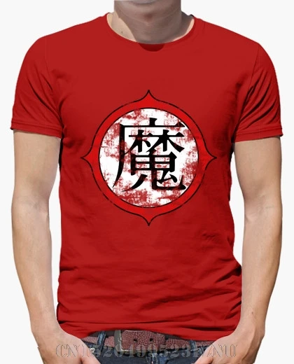 2018 Spring At a loss t shirt men Piccolo Kanji short O neck Knitted Hipster Tees | Мужская одежда