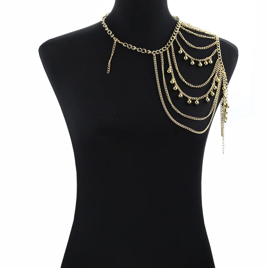 Женское Ожерелье многослойное с цепочкой на плечо 2017 | Украшения и аксессуары