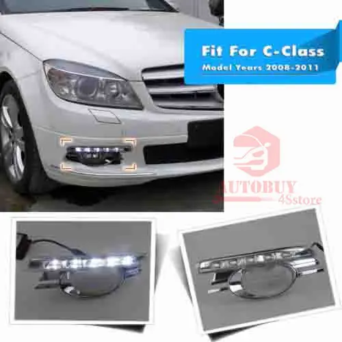 Замена светодиодные дневные Бег света DRL для Mercedes-Benz C-Class 2008-2011 | Автомобили и