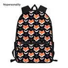 Школьный рюкзак с принтом лисы для девочек и мальчиков