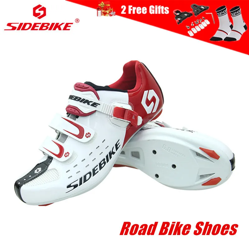 Road Bike Shoes SIDEBIKE/Мужская обувь для горного велосипеда; обувь для велоспорта; обувь для горного велосипеда; дышащая износостойкая обувь; самоблокирующиеся велосипедные кроссовки; цвет белый - Цвет: Road Bike Shoes