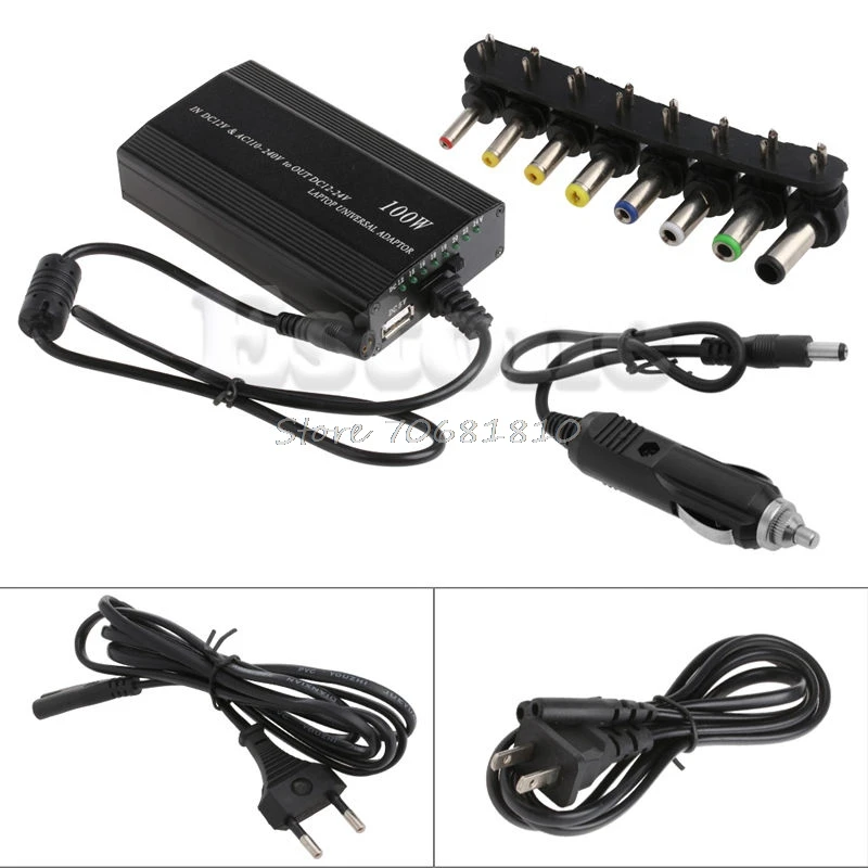 DC In Car Charger Notebook Universal AC Adapter Power Supply For Laptop 100W 5A  Drop shipping