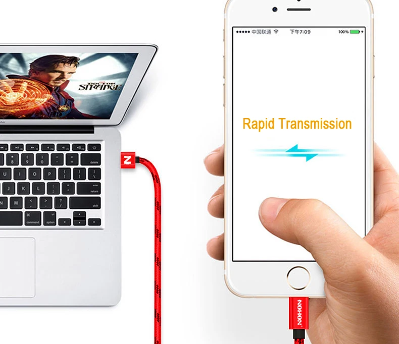 NOHON 8-контактный usb-кабель для быстрой зарядки для Apple iPhone 8, 7, 6 Plus, 5, 5S, 5C, iPad, iPod, iOS 9, 10, usb-кабель для зарядки и синхронизации данных