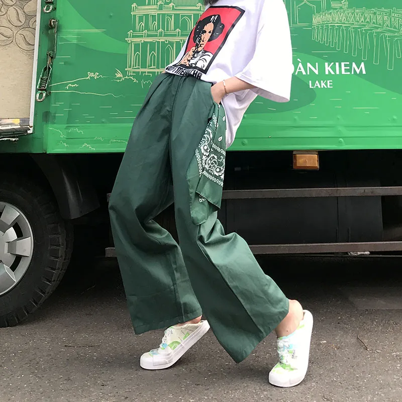 Женская одежда летние корейские брюки ulzzang harajuku с широкими штанинами женские